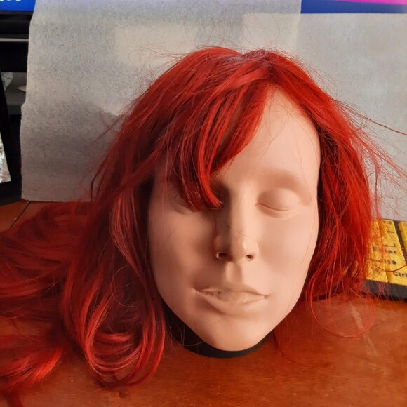 NEW ! 26 Inch Long Hair Curly Short Wig Wine Red main image 4